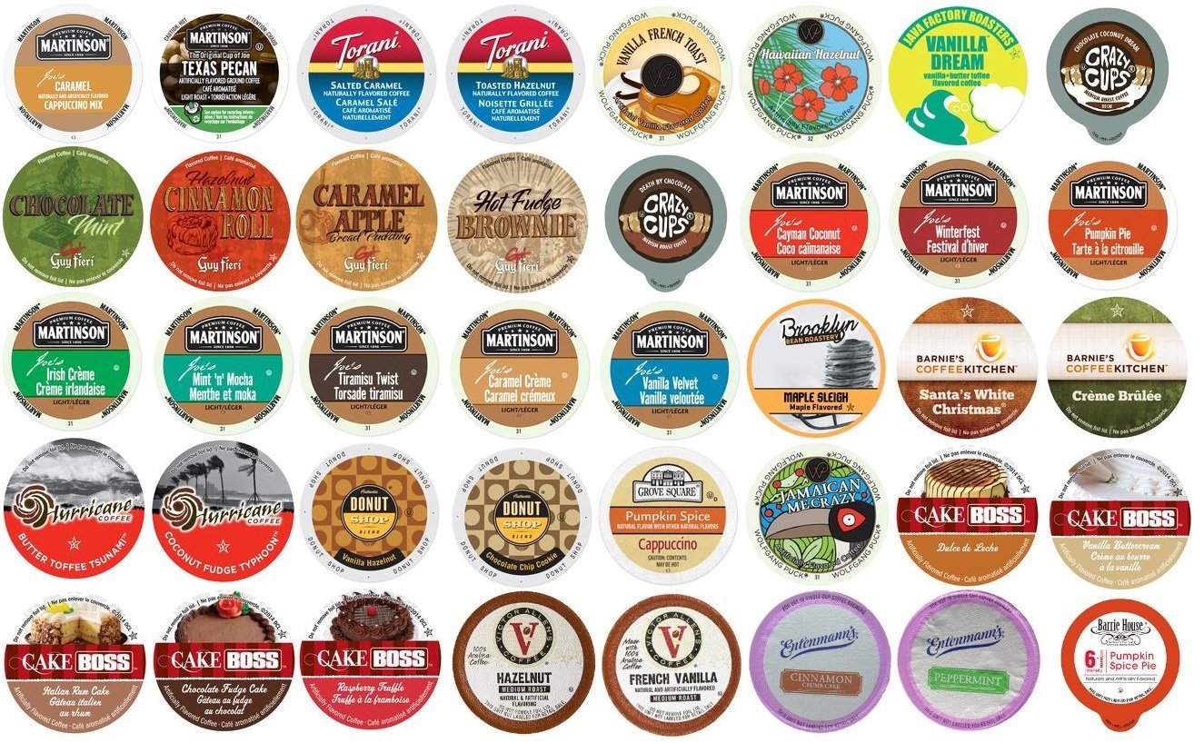 40 K Cup Variety Pack - Flavored Coffee Only - Delicious New Flavored ...