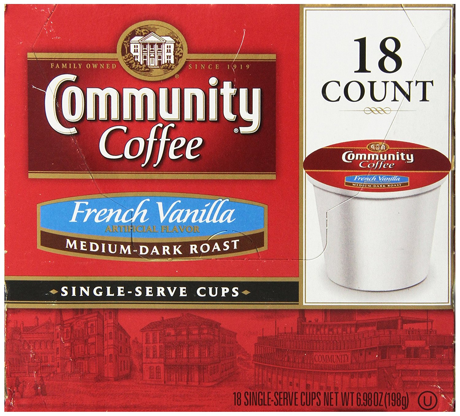 Community Coffee French Vanilla, KCup for Keurig Brewers, 18 Count N2