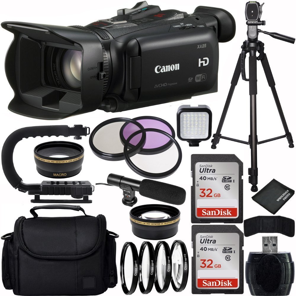 Canon XA25 Professional HD Camcorder Bundle With Carrying Case And ...