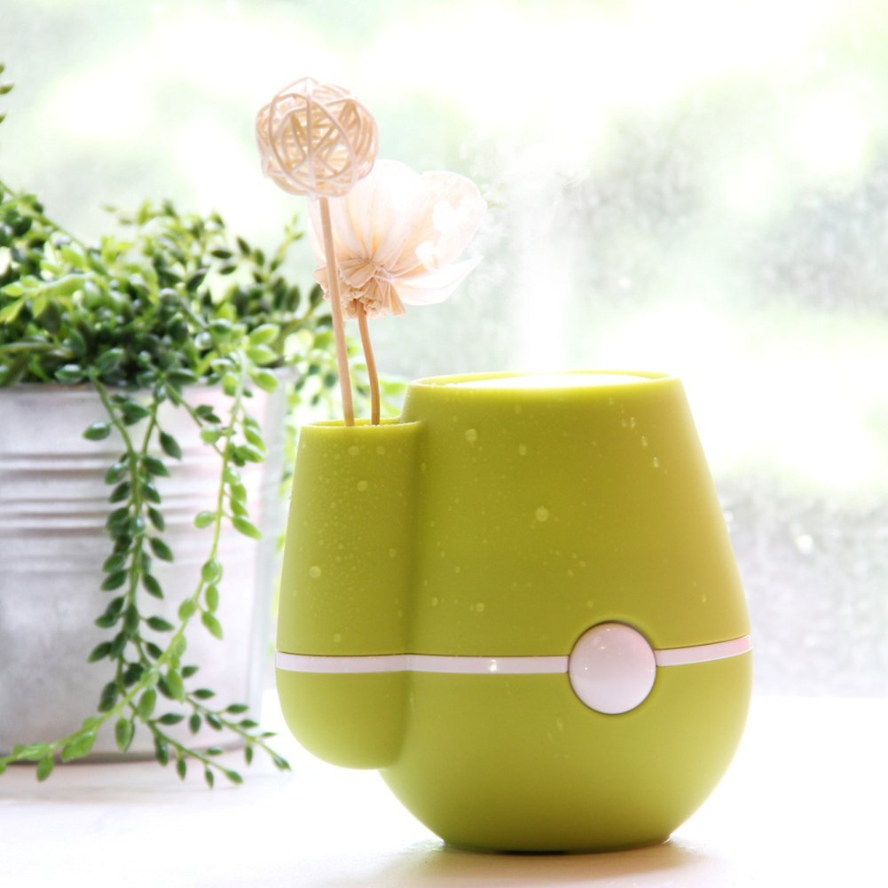 220ml Air Mist Ultrasonic USB Flower Vase Shape Humidifier Air Purifier ...