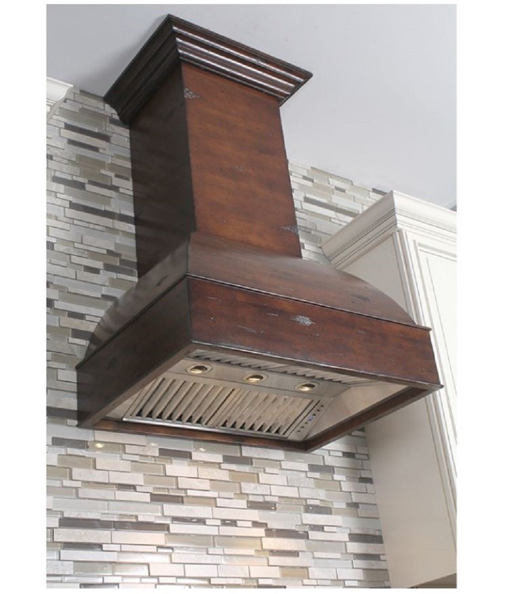 Z Line 369WH36 1200 CFM Wooden Wall Mount Range Hood, 36", Walnut/Hamilton N2 free image download