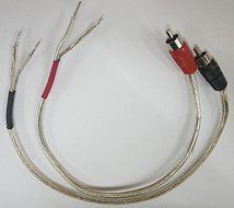 IEC 18 AWG 1-Feet Speaker Wire Pair with RCA Males - Black/Red