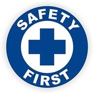 Safety First Hard Hat Sticker / Helmet Decal Label Lunch Tool Box by Jay Graphics