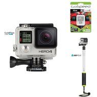 GoPro Hero4 Hero 4 BLACK 12MP Full HD 4K 30fps 1080p 120fps Built-In Wi-Fi Waterproof Wearable Camera Adventure... N10