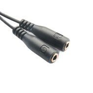GBSELL 3.5mm Stereo Audio Male to 2 Female Headset Mic Y Splitter Cable Adapter N2