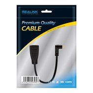 MEALINK High Speed 90 Degree Mini HDMI To HDMI Female Cable Adapter HDMI Ver1.4 3D for Digital Camera Tablet 15CM... N12