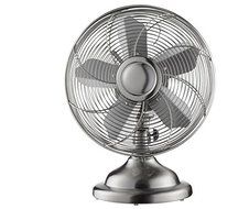 Vintage Fan Electric Oscillating Table Desk 3-Speed Staineless Steel Retro Antique Personal Circulating by Insignia N3