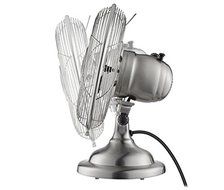 Vintage Fan Electric Oscillating Table Desk 3-Speed Staineless Steel Retro Antique Personal Circulating by Insignia N5