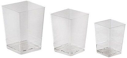 Paderno World Cuisine 100-Pack Small Square Disposable Containers, 5.1-Ounce