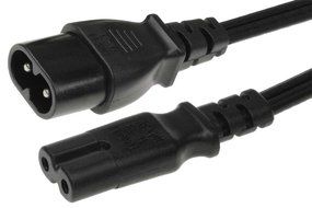 SF Cable, 6ft C7 to C8 USA with 18/2 SPT-2 Extension Power Cord N3