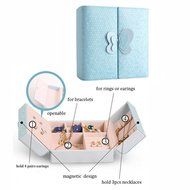 Gifts formom-Butterfly Travel Jewelry Display Storage Box Earring Ring Case Bracelet Organizer Best Gifts for... N8