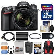 Nikon D7200 Wi-Fi Digital SLR Camera Body with 18-300mm VR Lens + 64GB Card + Backpack + Battery/Charger + Kit N4