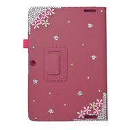 KAKA(TM) 3D Handmade Rhinestone Crystal PU Leather Stand Folding Protective Tablet Case Cover For Acer Iconia... N52