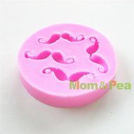 Mom&amp;pea 0608 Mustache Shaped Silicone Mould for Fondant Cake Sugar Paste Cake Decoration 3d Cake Toppers Mold... N3