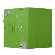KAKA(TM) 3D Handmade Rhinestone Crystal PU Leather Stand Folding Protective Tablet Case Cover For Acer Iconia... N59