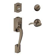 Camelot Single Cylinder Handleset and Right Hand Avanti Lever, Antique Pewter (F60 CAM 620 AVA RH) by Schlage...
