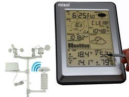 MISOL Professional Wireless Weather Station Touch Panel w/ Solar sensor, w/ PC interface