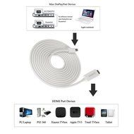 GANA Mini DisplayPort (DP) Male To Female Adapter Cable (Mini DP to HDMI 10ft Black) N21