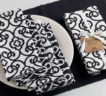 DII 100% Cotton, Basic Everyday 18x18" Buffet Napkin, Set of 6, Multi Color Zig Zag N9