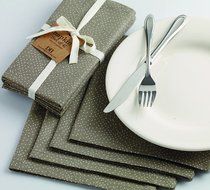 DII 100% Cotton, Basic Everyday 18x18" Buffet Napkin, Set of 6, Multi Color Zig Zag N10