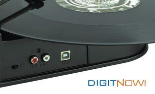 DigitNow! 33，45 speed Portable USB Vinyl Turntable Play&amp;Record to Mp3 CD Converter, Supports Windows/Mac