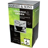 Harney and Sons Organic Green Tea Bags, Citrus and Ginkgo Tea Bags, 20 Count