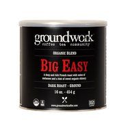 Groundwork Coffee, Organic Big Easy, Ground, 16-Ounce Cans (Pack of 2) N2