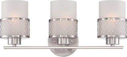Nuvo 60/4683 Fusion Brushed Nickel Three Light Vanity by Nuvo