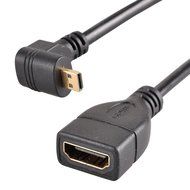 UCEC Down Angle Micro-HDMI to HDMI Cable - Male to Female - Supports Ethernet, 3D and Audio Return N6