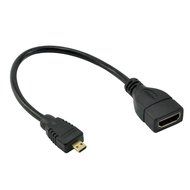 UCEC Down Angle Micro-HDMI to HDMI Cable - Male to Female - Supports Ethernet, 3D and Audio Return N9