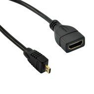 UCEC Down Angle Micro-HDMI to HDMI Cable - Male to Female - Supports Ethernet, 3D and Audio Return N10