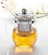 TeaLeava Clear Glass Tea Pot with Stainless Steel Infuser, 16 oz N2