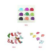 MuLuo 50pcs/Pack Painted Wooden Buttons Wooden Buttons Colorful Mixed Printing Two Holes Buckle Christmas Stockings... N3