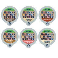 Double Donut Coffee Decaf Flavored Coffee Single Serve Cups For Keurig K Cup Brewer Variety Pack Sampler (24 count)