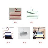 MuLuo Multifunction Serpentine S-type Multi-Layered Magic Pants Hanging Pants Rack Pants Folder green s N3