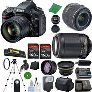 Nikon D610 International Version - No Warranty, 18-55mm f/3.5-5.6 AF-S DX VR, Nikon 55-200mm f4-5.6G ED VR Nikkor...