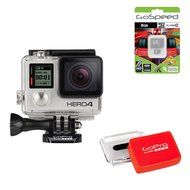 GoPro Hero4 Hero 4 12MP Full HD 4K 15fps 1080p 60fps Built-In Wi-Fi Waterproof Wearable Camera Silver Adventure... N66