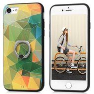 Badalink iPhone 7 Case (4.7&quot;) 360 Degree Rotating Ring Holder Kickstand Shockproof Soft TPU Rubber Bumper Frame... N34