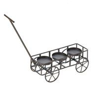 Home Locomotion Iron Wagon Candle Holder
