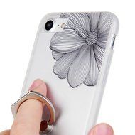 Badalink iPhone 7 Case (4.7&quot;) 360 Degree Rotating Ring Holder Kickstand Shockproof Soft TPU Rubber Bumper Frame... N49