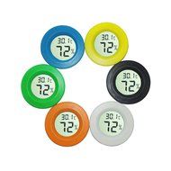 AGEG Round Digital Electronic Thermometer Hygrometer Humidiometer with LCD Display for Family Office Factory Kennel...