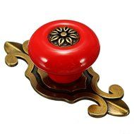 KINGSO Vintage Ceramic Door Knobs Drawer Pull Handle Cabinet Cupboard Wardrobe Matted Black-Black N11