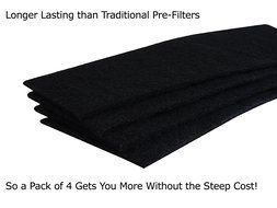 StenchX PlusPet Active Carbon Pre-Filter 4-Pack (AC4825 filter) for use with the GermGuardian FLT4825 HEPA Filter...