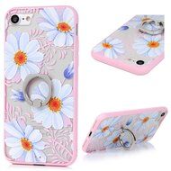 Badalink iPhone 7 Case (4.7&quot;) 360 Degree Rotating Ring Holder Kickstand Shockproof Soft TPU Rubber Bumper Frame... N55