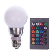 E27 5W RGB LED Magic Light Bulb Lamp + IR Remote Control 16 Colors Change N3