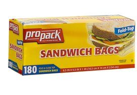 Sandwich Bags 180 Count (6 Pack) Total of 1080 Bags N2