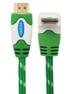 2-PACK Ultra Clarity 10 FEET Cable HDMI 2.0 4K 60Hz Cord with Right Angle Connector Plug 3D HD Ethernet with (...