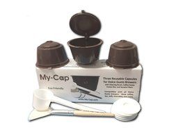 My-Cap's 3 Reusable/Refillable Capsules for Nescaf&eacute;&reg; Dolce Gusto &reg; Brewers | Compatible with Mini Me, Genio, Piccolo...