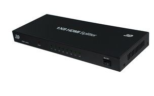 Hongye HDMI Splitter 8-Port (1x8) Amplified Powered Splitter / Signal Distributor Support HDCP 1.3 3D Full HD... N5