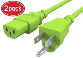GearIt 18 AWG Universal Power Cord NEMA 5-15P to IEC320 C13 [UL Listed], Red (1 Foot/0.3 Meters) N27